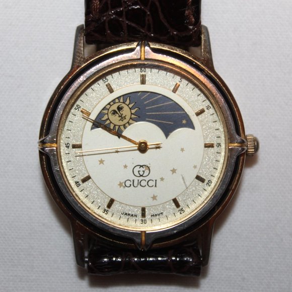 Vintage 1980-90s Gucci "Sun/Moon Phase" Watch - Picture 3 of 5
